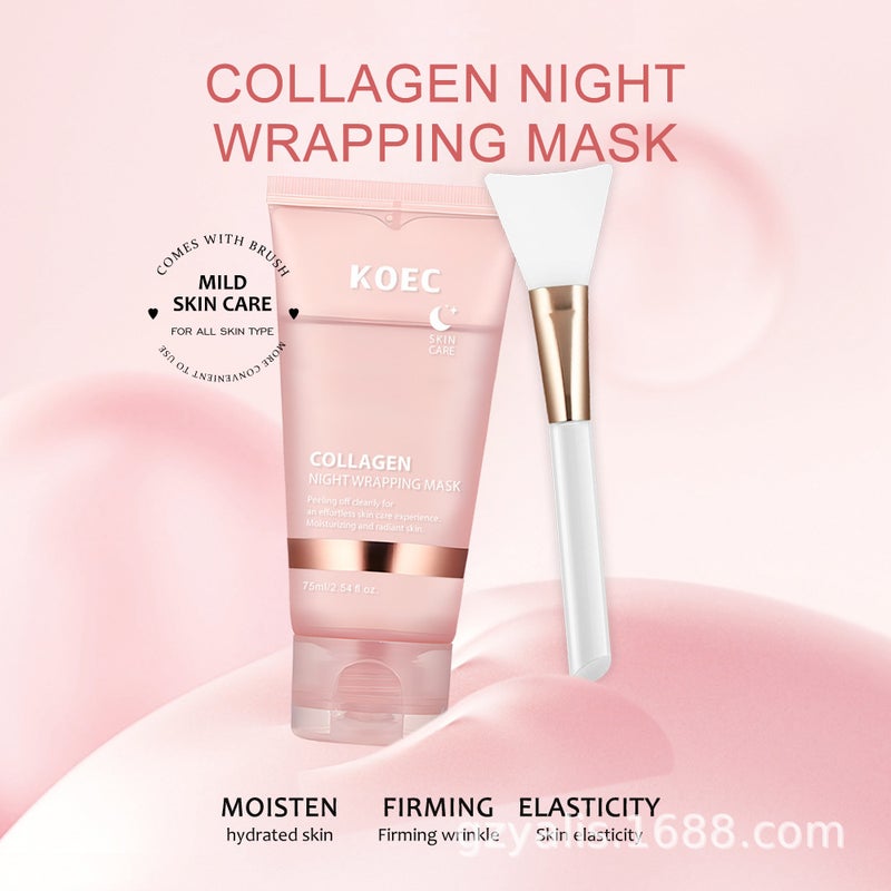 Koec Collagen Tear Mask With Brush Transparent Hydrating Moisturizing Moisturizing Night Mask - Image 3